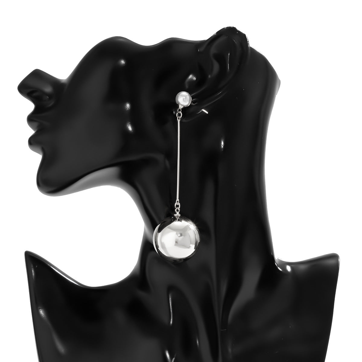 Exaggerated large water droplet earrings retro earrings punk square metal geometric earrings