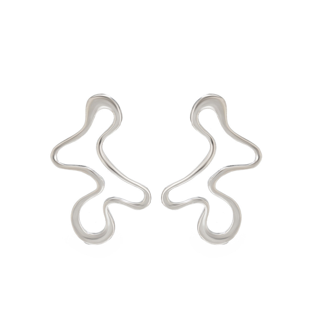 14K Personalized Lava Love Liquid Water Drop Earrings Business Wrinkles Irregular Geometric Earrings Earrings