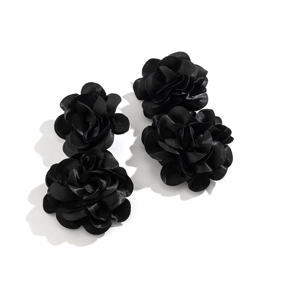 Colorful tassel flower single ear clip elf without ear hole flower simple ear hook earring