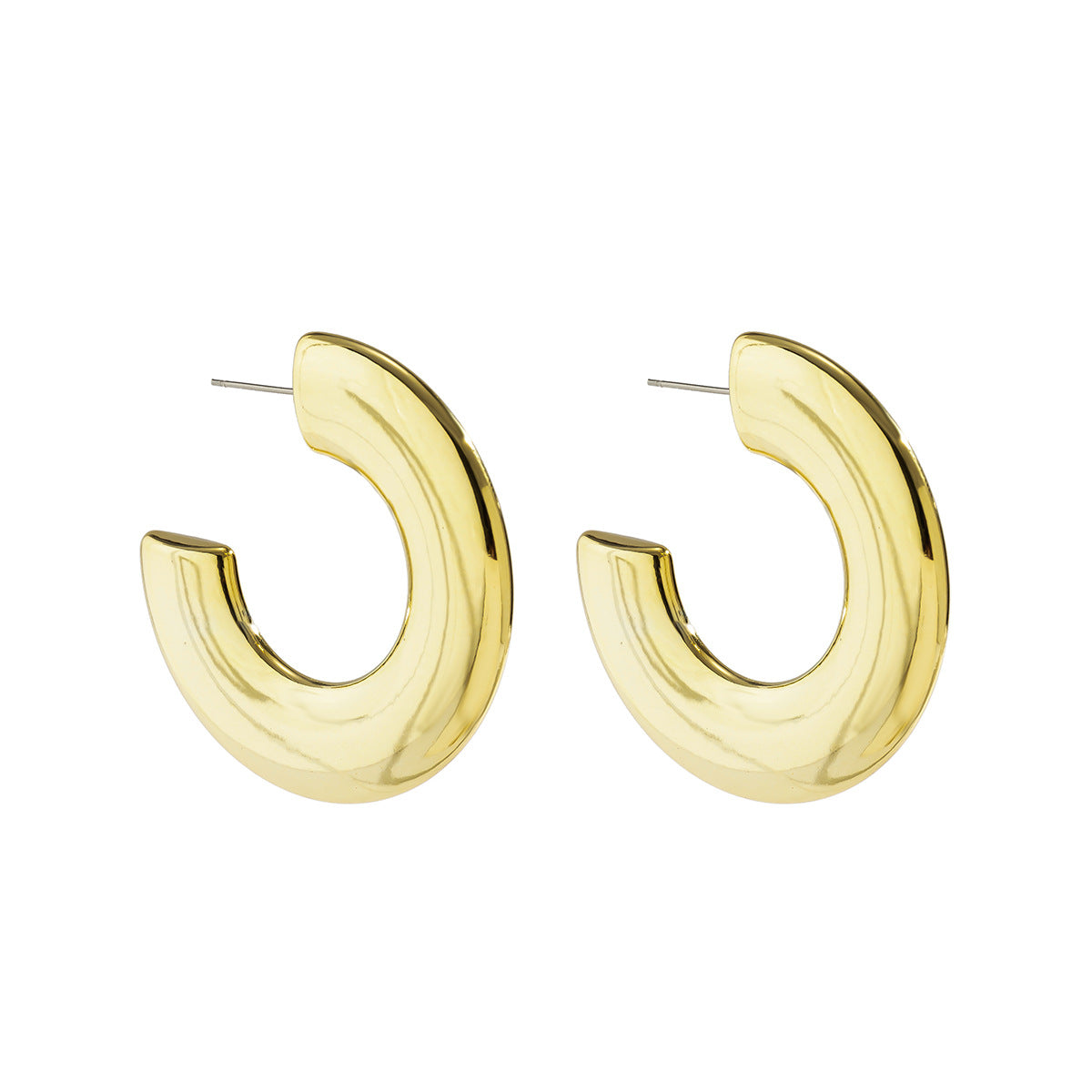 Exaggerated punk metal earrings, personalized niche earrings, trendy hip-hop fashion earring