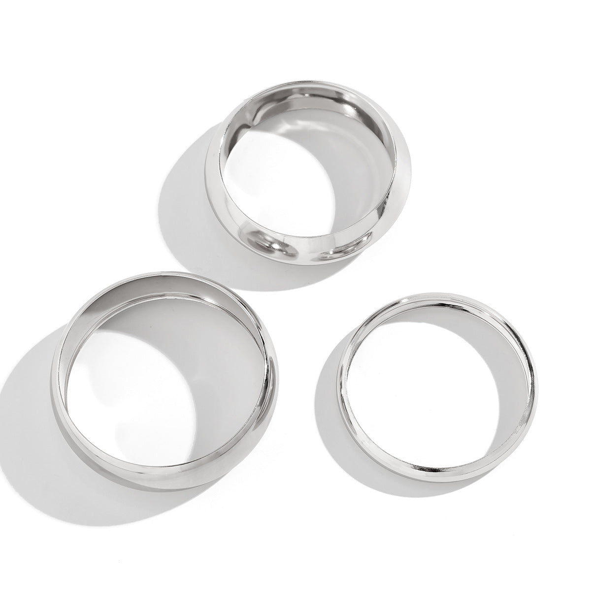 Circular Fashion Closed Loop Bracelet Chain Wide Multi Layer Simple Bracelet Set