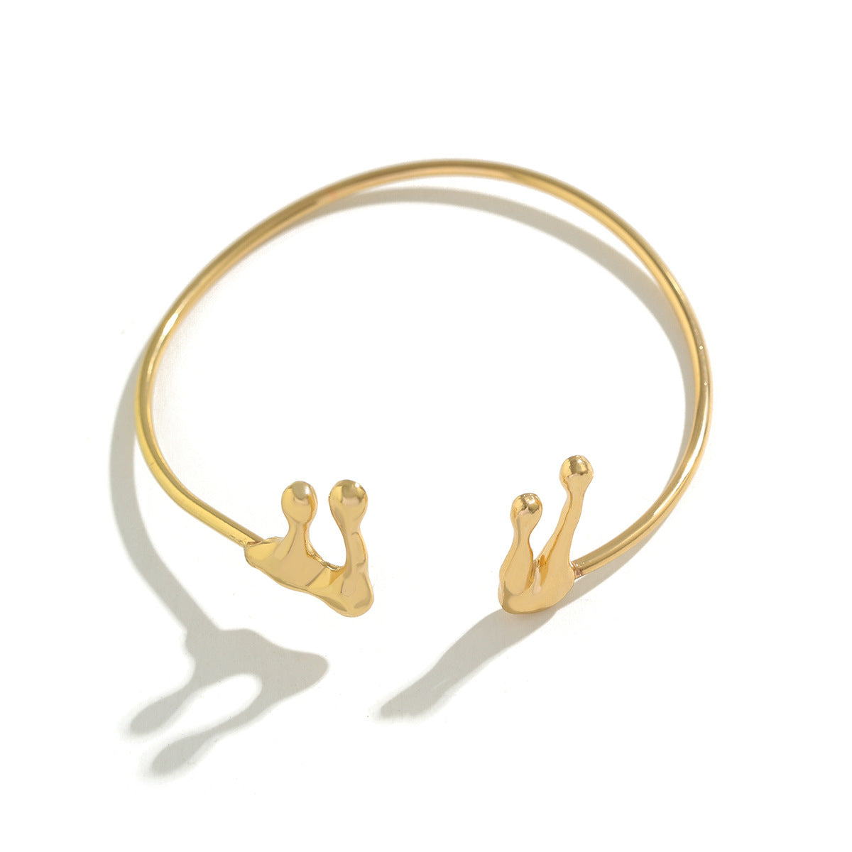 Design Feel Lava Opening Arm Chain Fashion Arm Ring Liquid Wind Element Ring Water Drop Metal Arm Bracelet for Women