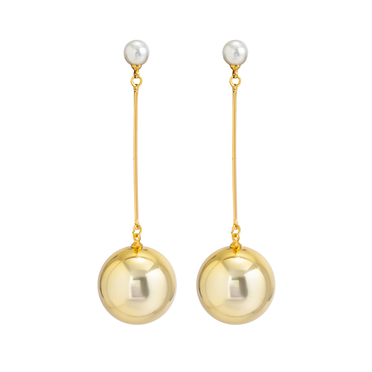 Exaggerated large water droplet earrings retro earrings punk square metal geometric earrings