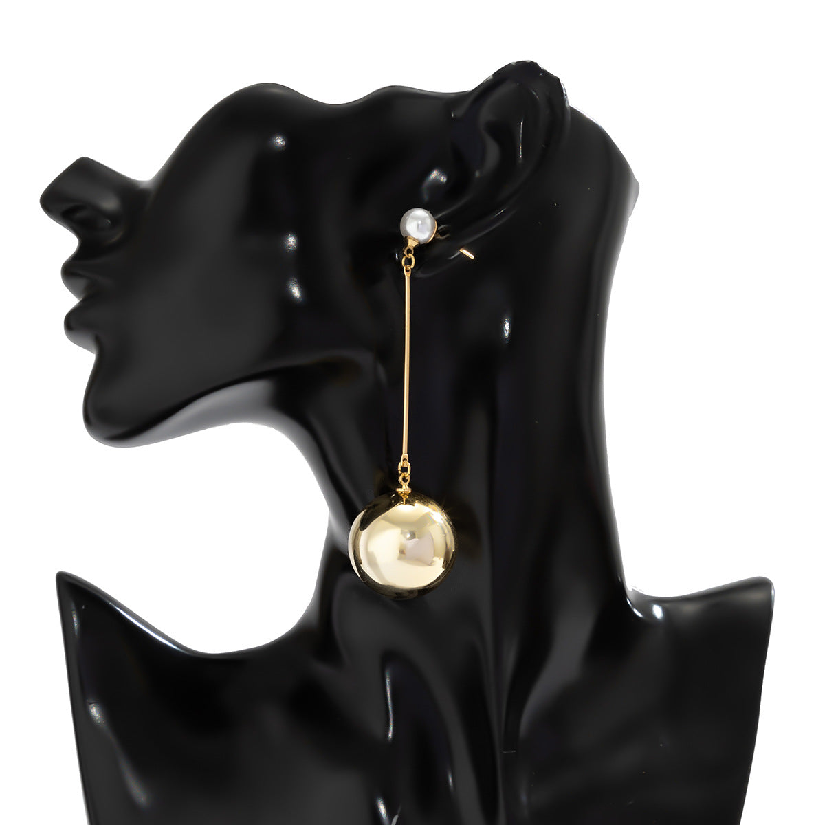 Exaggerated large water droplet earrings retro earrings punk square metal geometric earrings