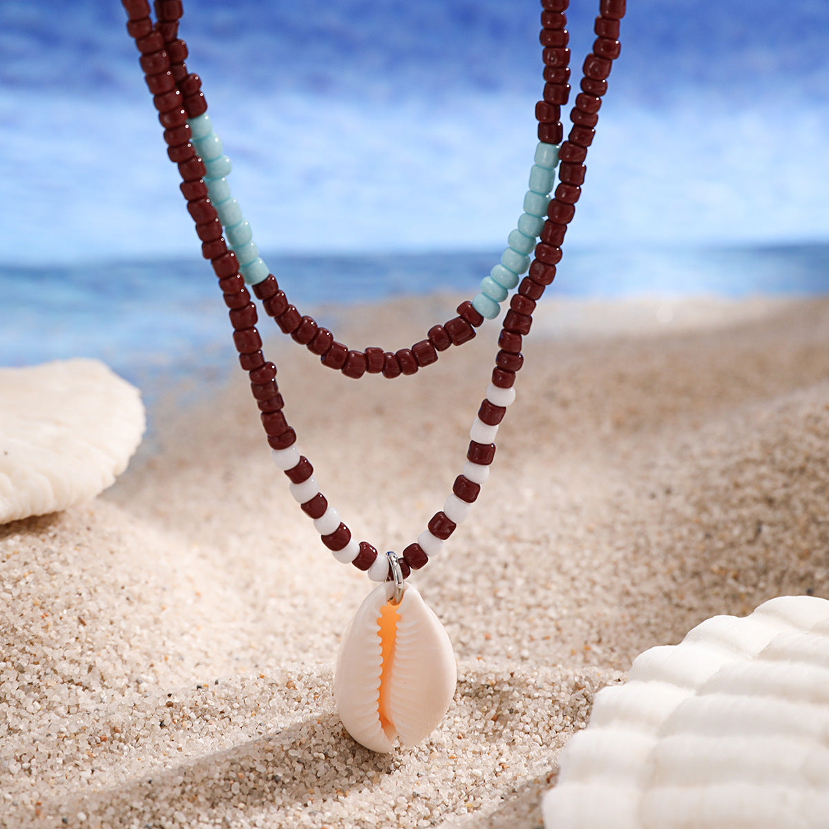 Hot selling beach and ocean accessories, versatile starfish necklaces, shell necklaces, women's accessories