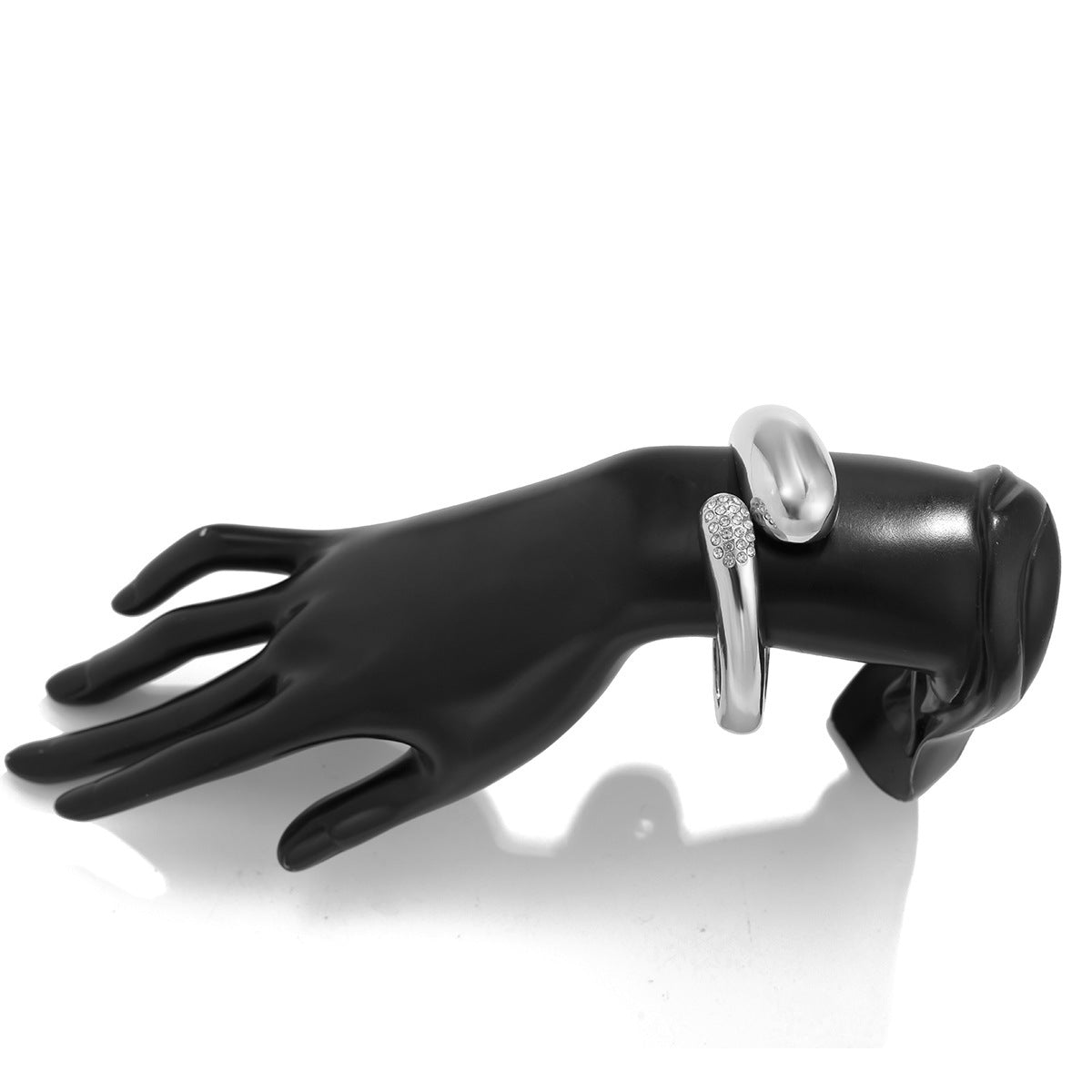 Exaggerated large water droplet metal smooth mirror hugging open bracelet ins cool wind bracelet