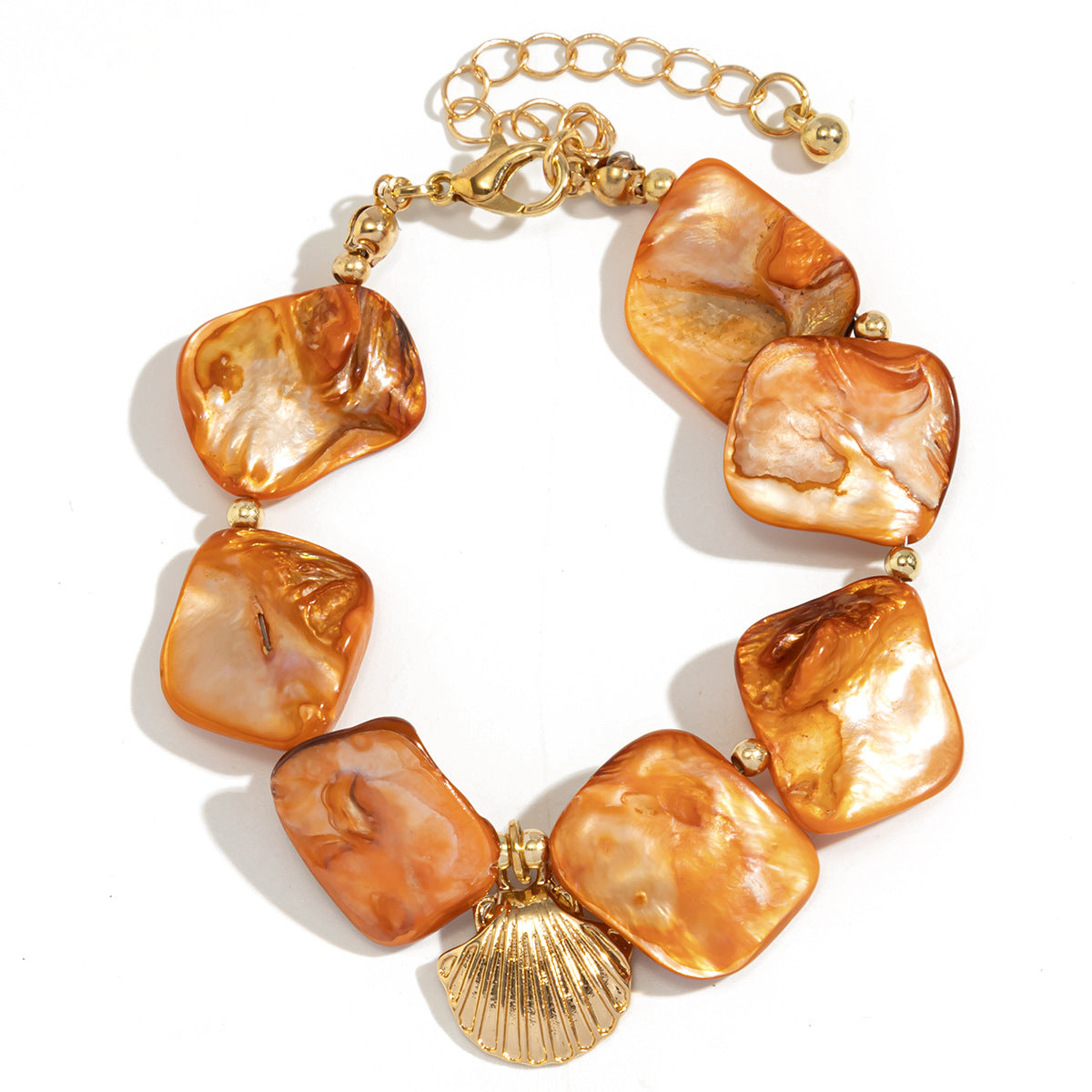 Beach vacation shell collarbone chain ocean wind starfish versatile set bracelet