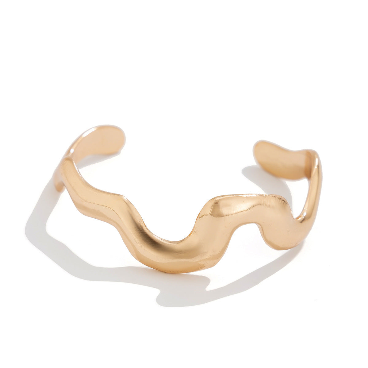 Liquid lava metal texture collar for female , cool and cool style, geometric twist design bracelet