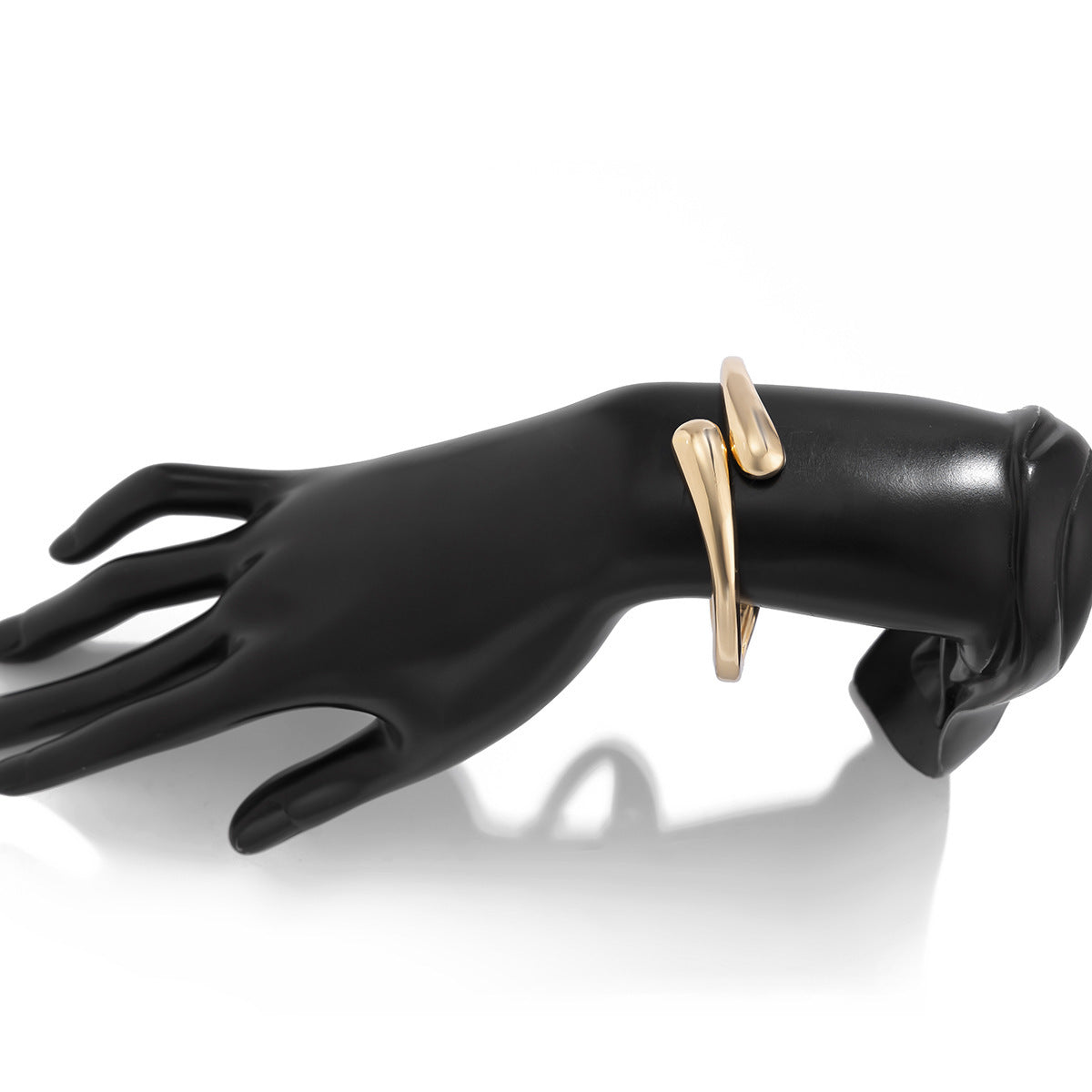 Exaggerated large water droplet metal smooth mirror hugging open bracelet ins cool wind bracelet