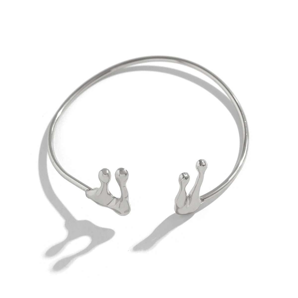 Design Feel Lava Opening Arm Chain Fashion Arm Ring Liquid Wind Element Ring Water Drop Metal Arm Bracelet for Women