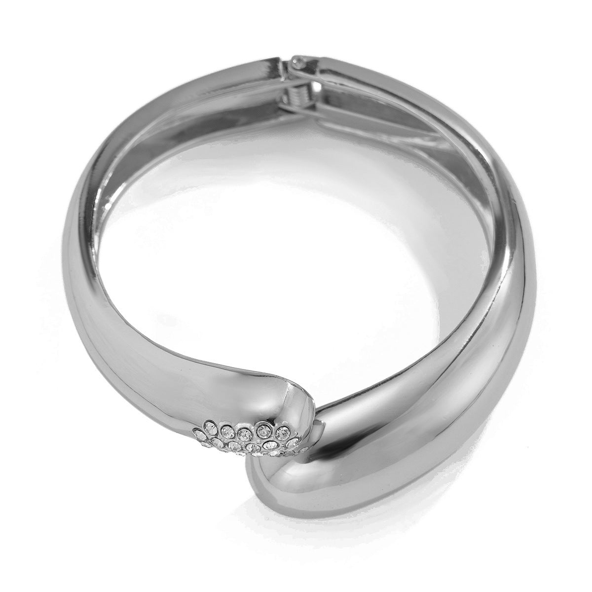 Exaggerated large water droplet metal smooth mirror hugging open bracelet ins cool wind bracelet