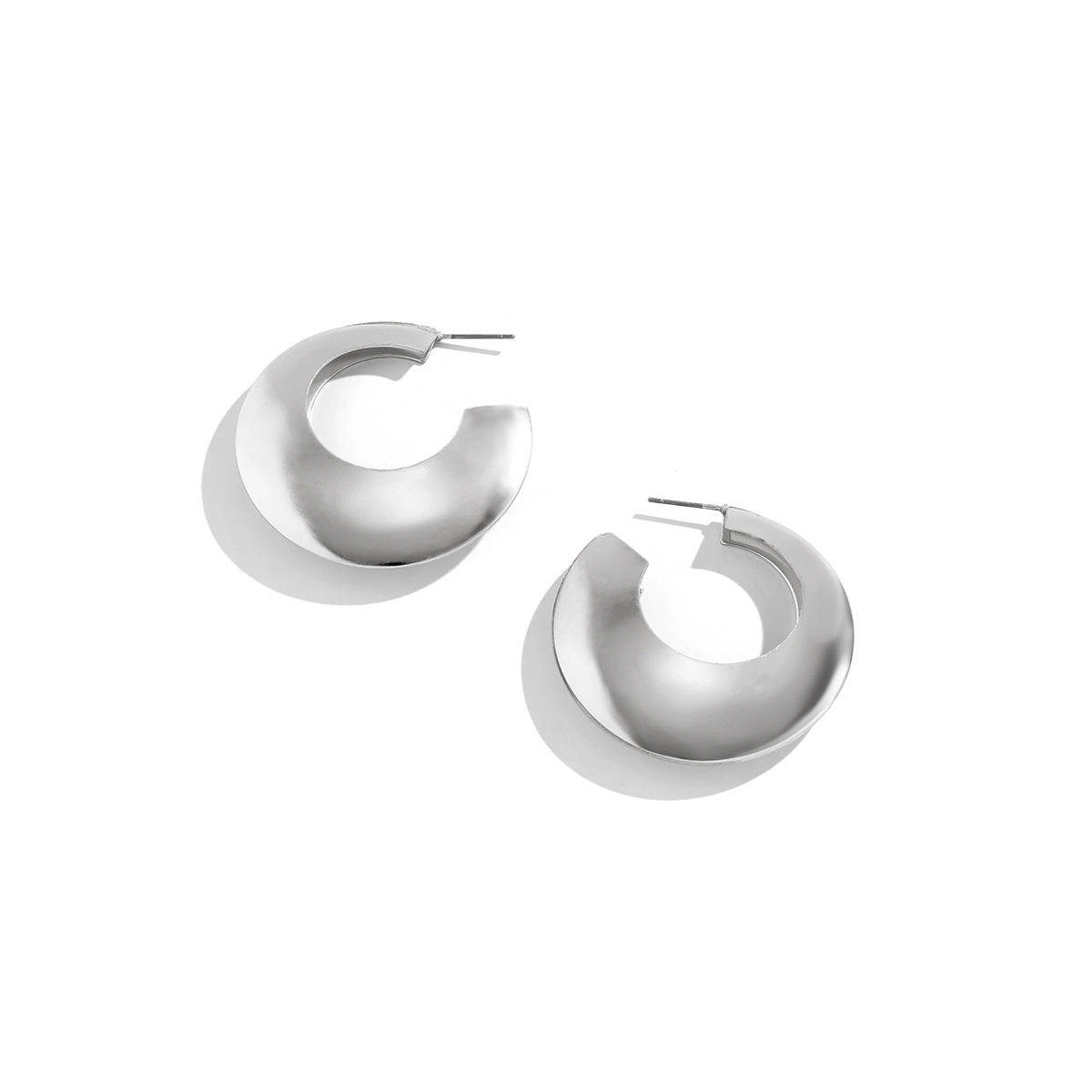Exaggerated large water droplet earrings retro earrings punk square metal geometric earrings