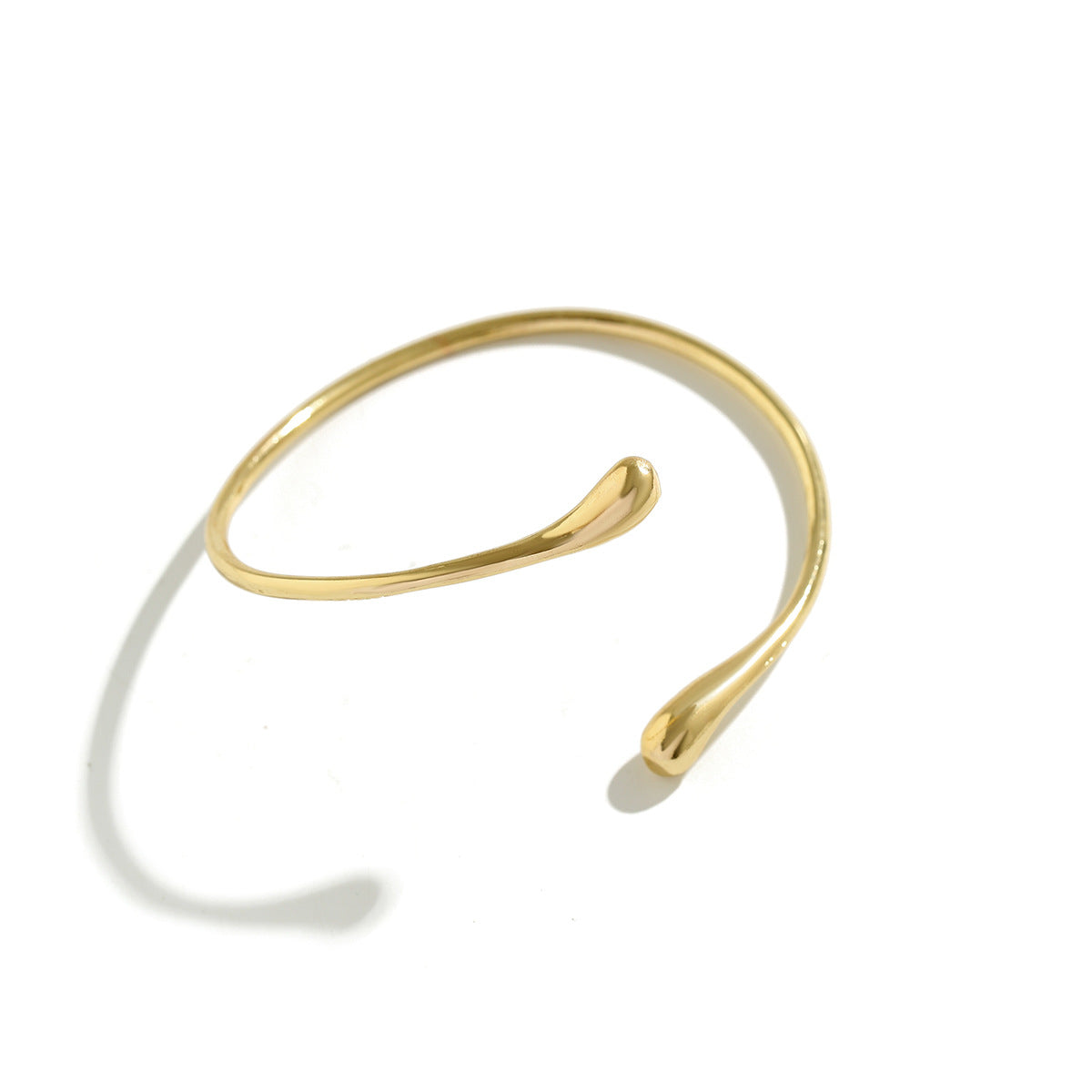 14K Design Feel Lava Opening Arm Chain Fashion Arm Ring Liquid Wind Element Ring Water Drop Metal Arm Bracelet for Women