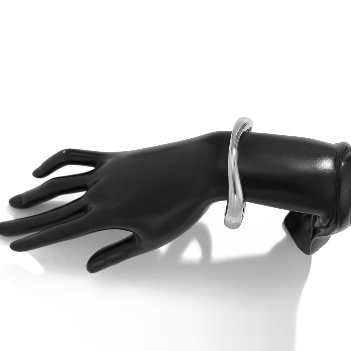 Exaggerated large water droplet metal smooth mirror hugging open bracelet ins cool wind bracelet