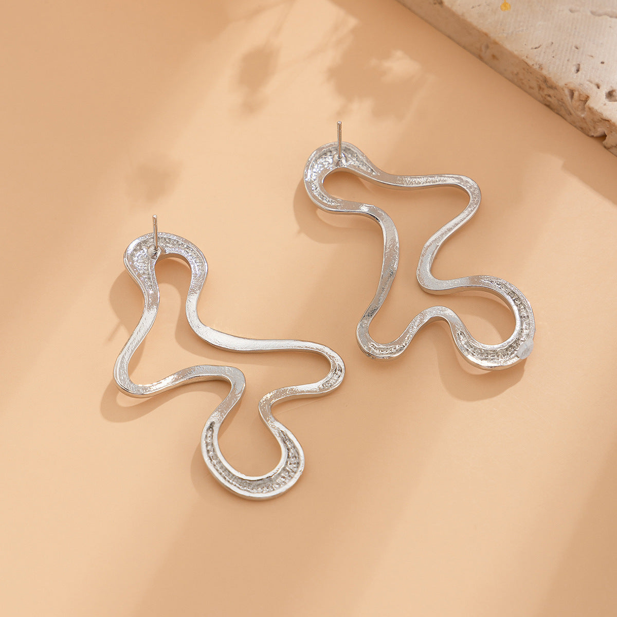 14K Personalized Lava Love Liquid Water Drop Earrings Business Wrinkles Irregular Geometric Earrings Earrings