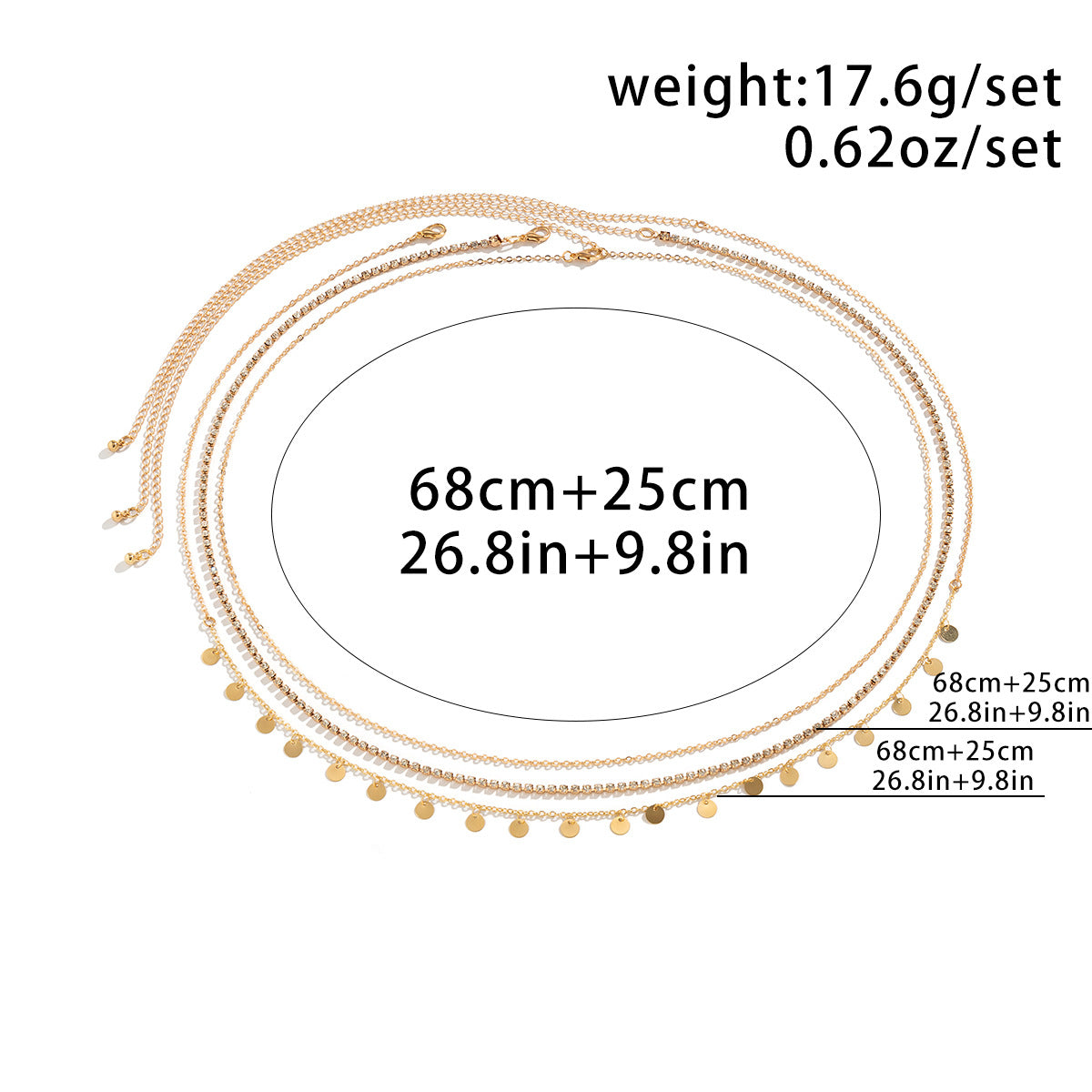 Sexy multi-layer tassel sequin silver chain waist chain street snap trendy beach rhinestone heart thin body chain