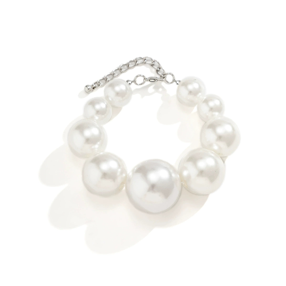 Retro bead ethnic pearl, niche design Exaggerated Punk Style Pearl Braceletbracelet