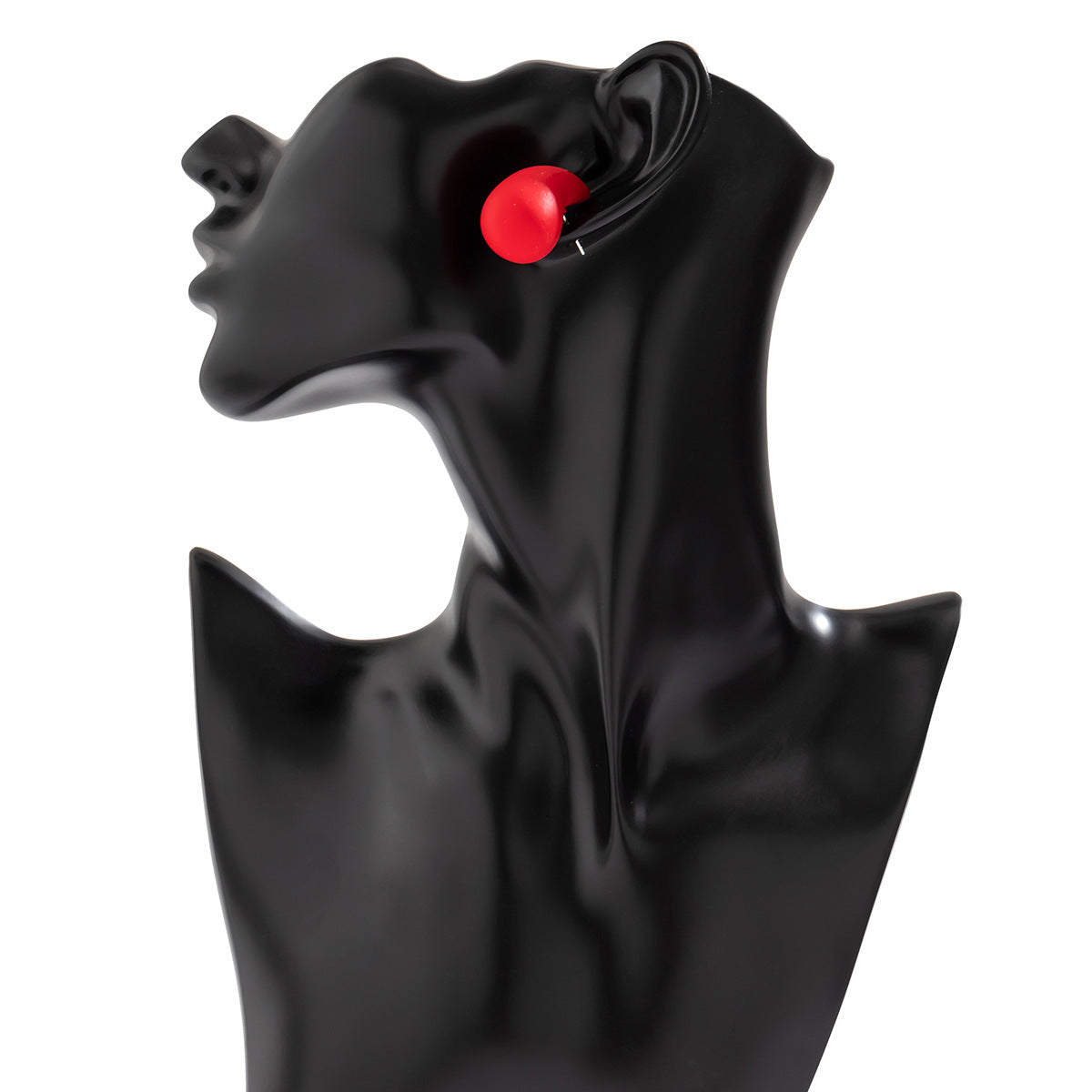 Minimally designed droplet hanging party punk necklace with smooth and exaggerated surface, large size with tears, niche earring