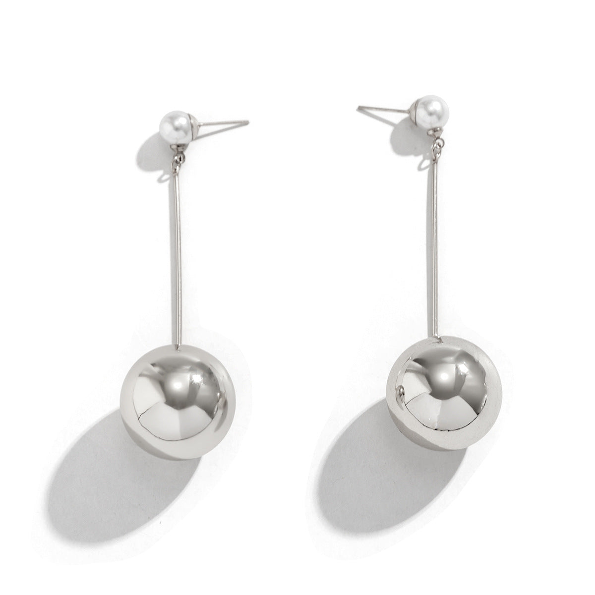 Exaggerated large water droplet earrings retro earrings punk square metal geometric earrings
