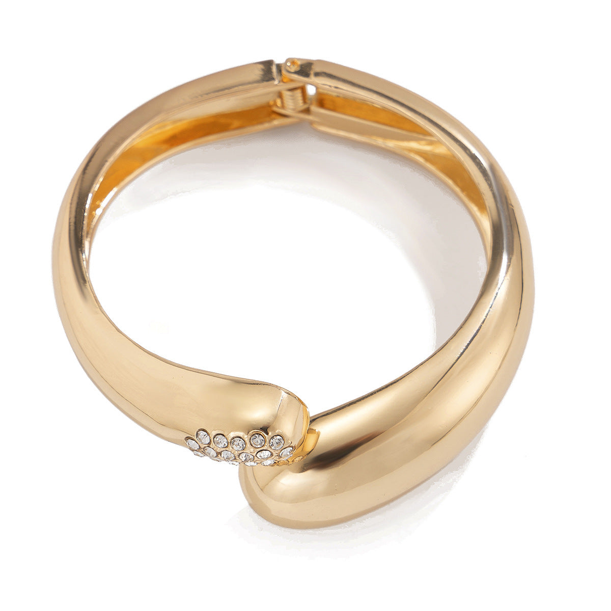 Exaggerated large water droplet metal smooth mirror hugging open bracelet ins cool wind bracelet