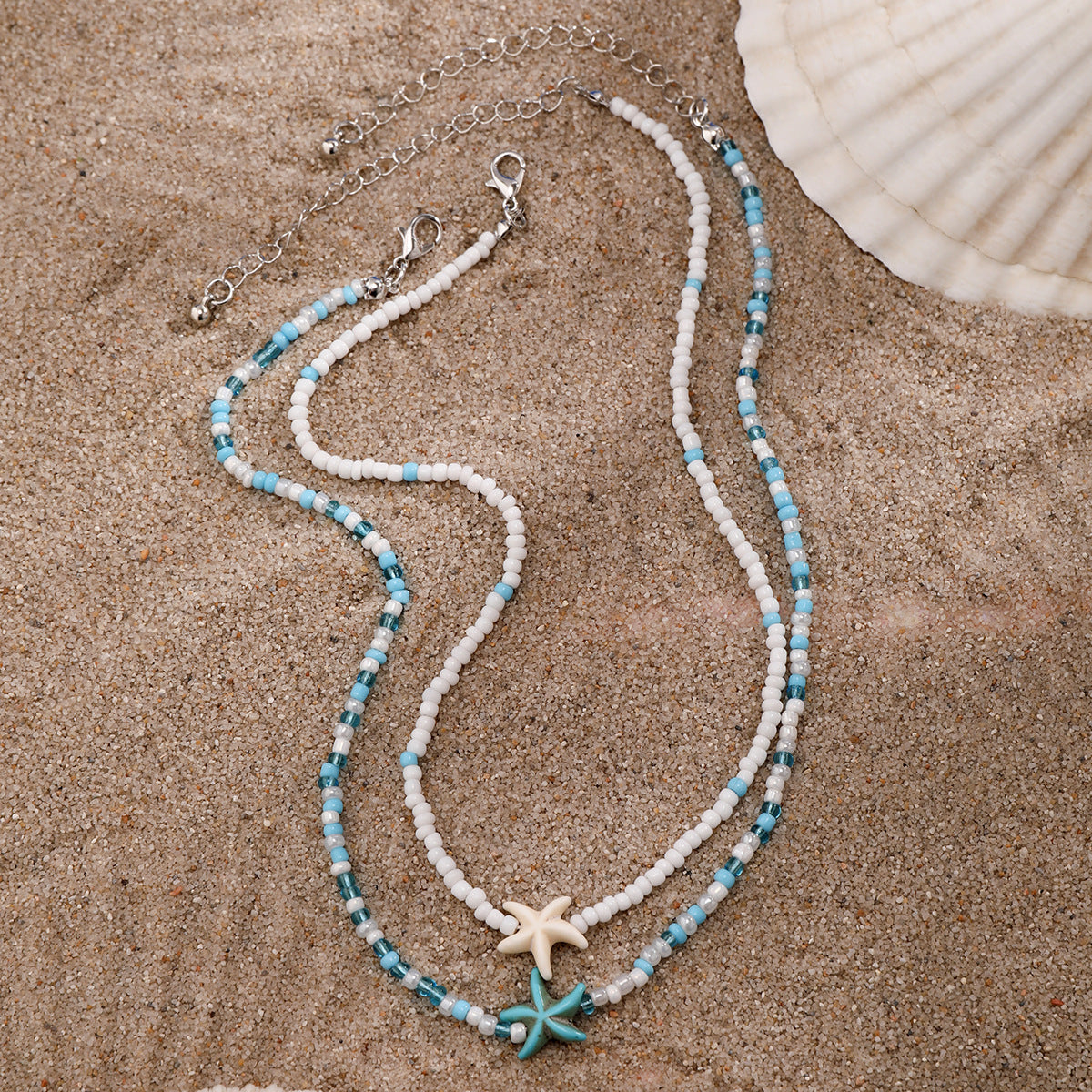 Hot selling beach and ocean accessories, versatile starfish necklaces, shell necklaces, women's accessories