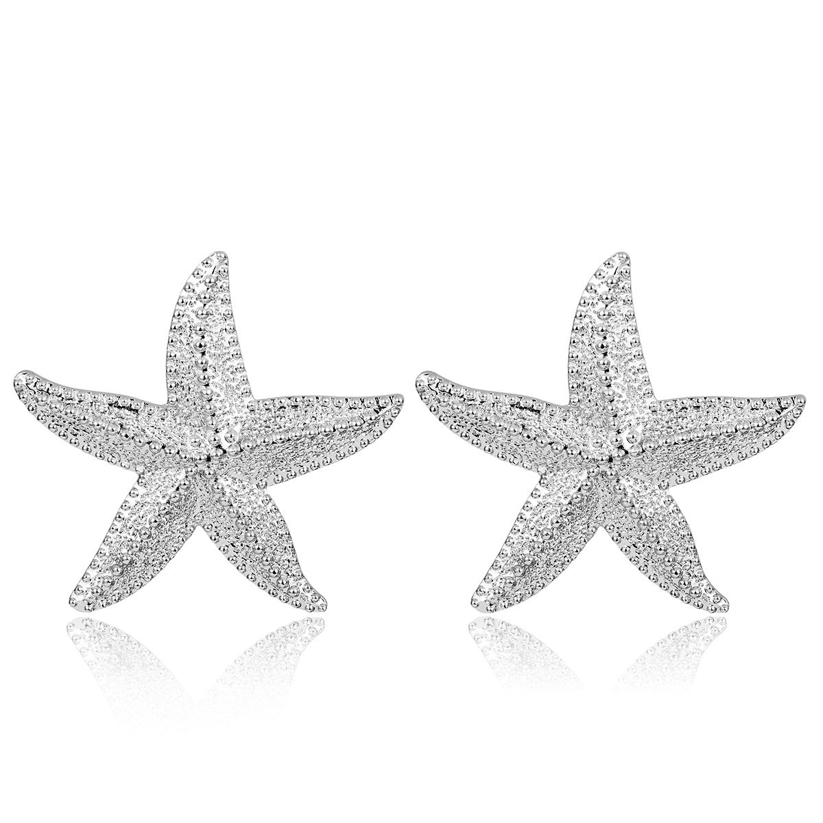 Minimalist and exaggerated earrings with female personality, three-dimensional sea beach vacation earrings