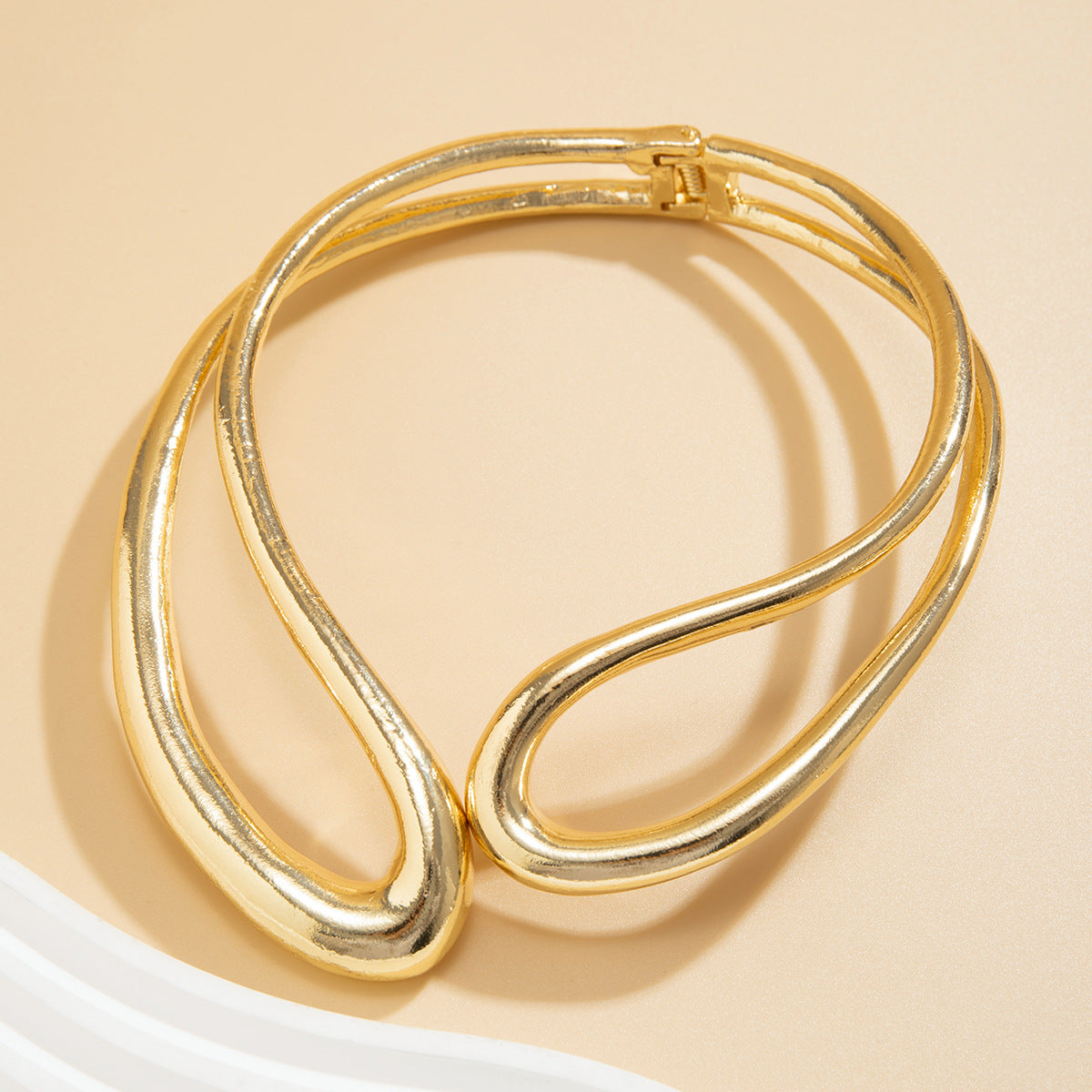 14K Exaggerated  twisted double-layer collar, sweet and cool style, minimalist choker Necklace