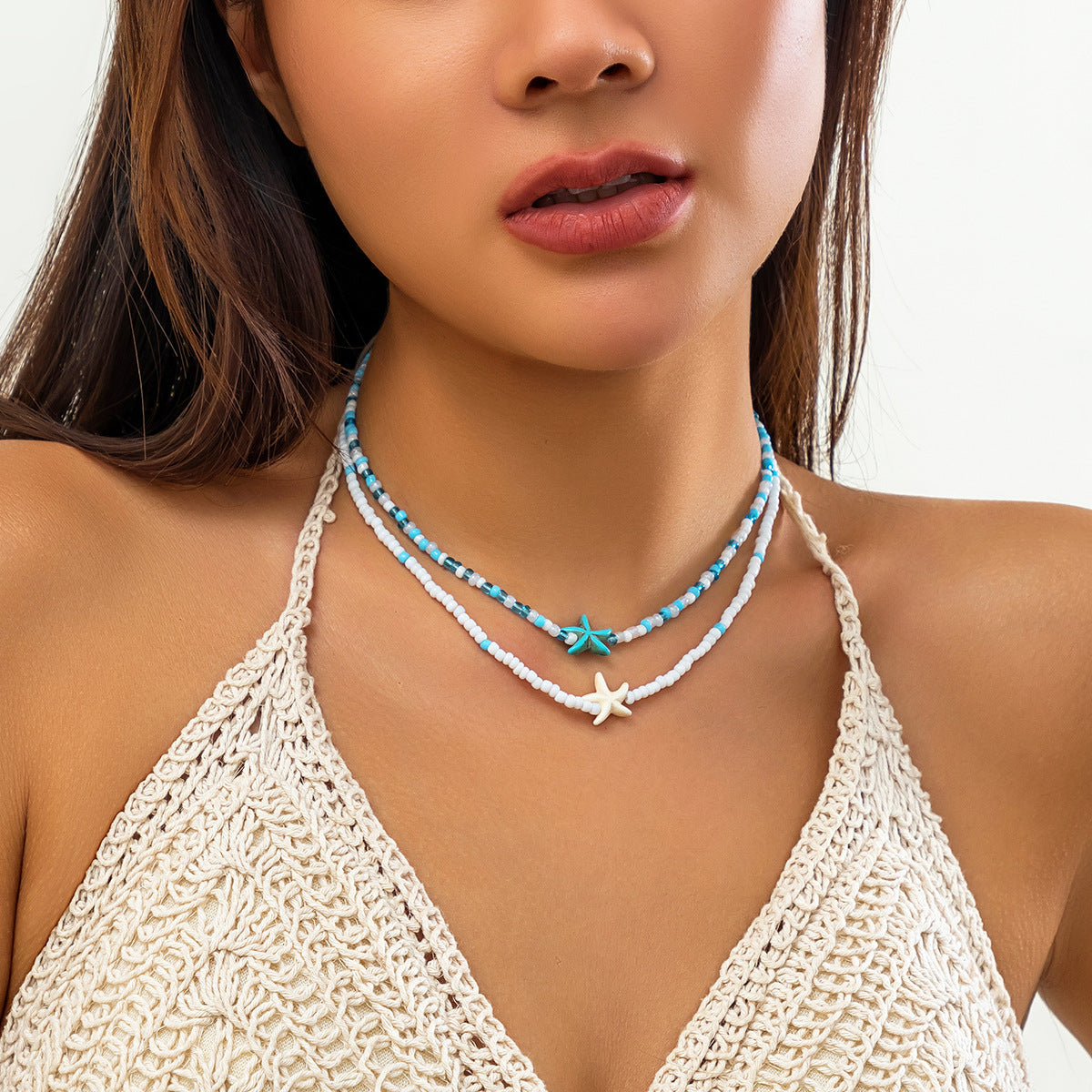 Hot selling beach and ocean accessories, versatile starfish necklaces, shell  turtle necklaces, women's accessories