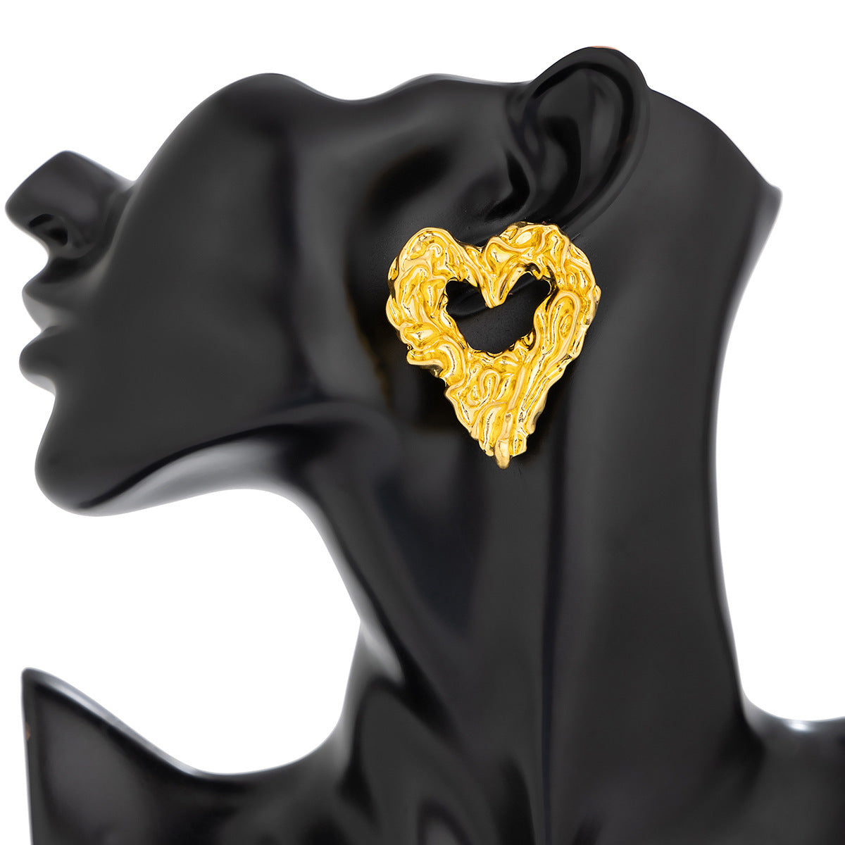 Personalized Lava heart-shaped Liquid Water Drop Earrings Business Wrinkles Irregular Geometric Earrings Earrings