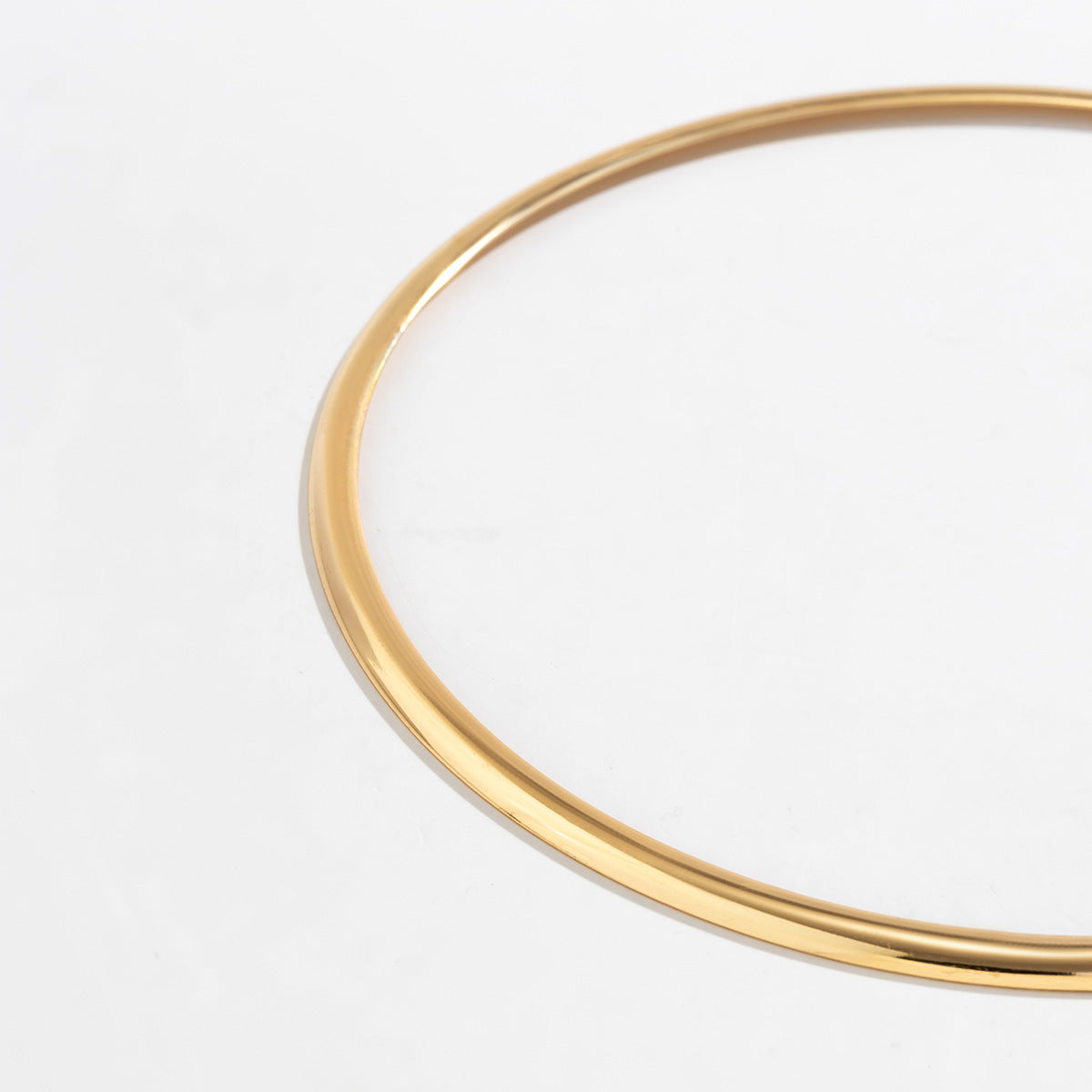 Punk smooth circular ring cool style collar collarbone chain niche minimalist choker necklace