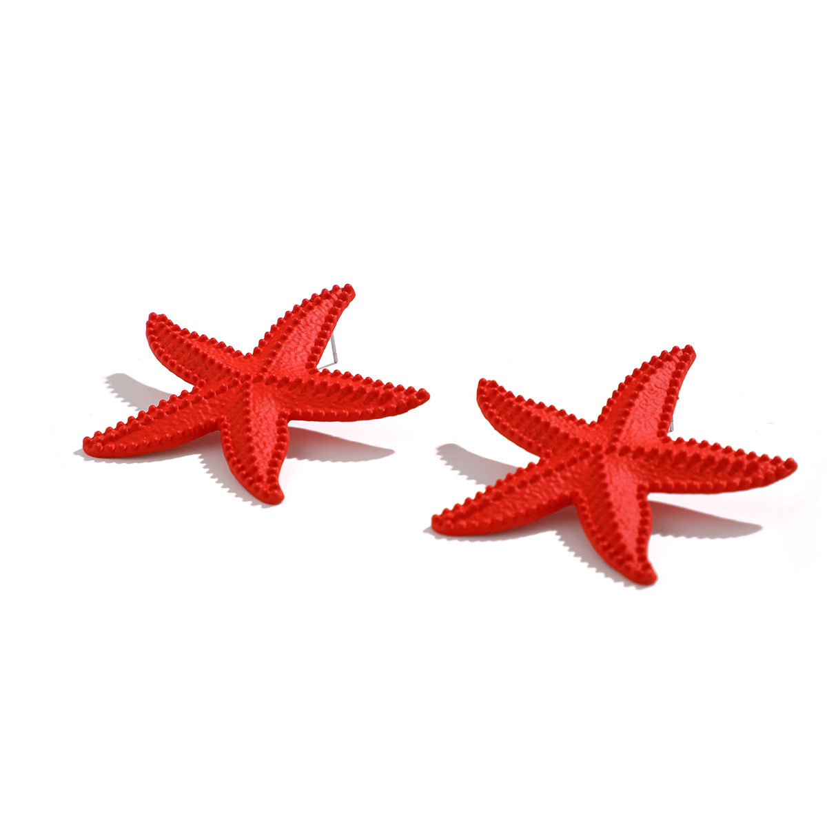 Minimalist and exaggerated earrings with female personality, three-dimensional sea beach vacation earrings