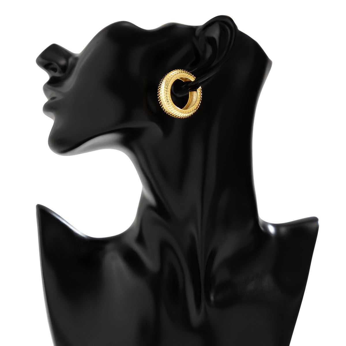 Simple C-shaped ear hole free colored single ear bone clip with versatile temperament and smooth opening ear