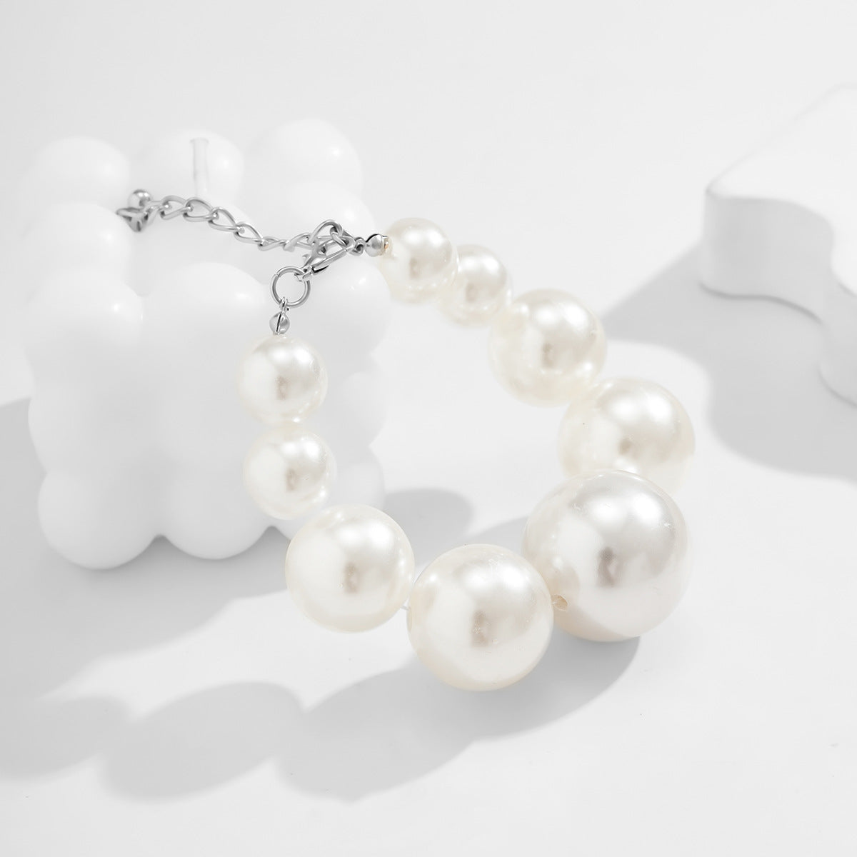 Retro bead ethnic pearl, niche design Exaggerated Punk Style Pearl Braceletbracelet