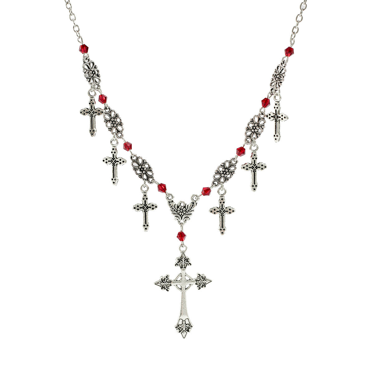 Hip hop necklace, cross pendant, dark collarbone chain, gothic style, sweet and cool necklace, niche