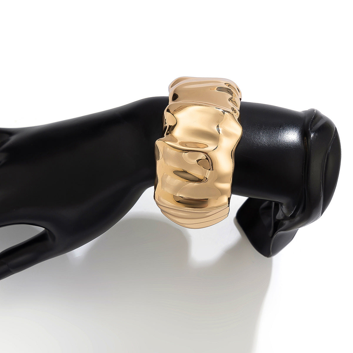 Exaggerated large water droplet metal smooth mirror hugging open bracelet ins cool wind bracelet