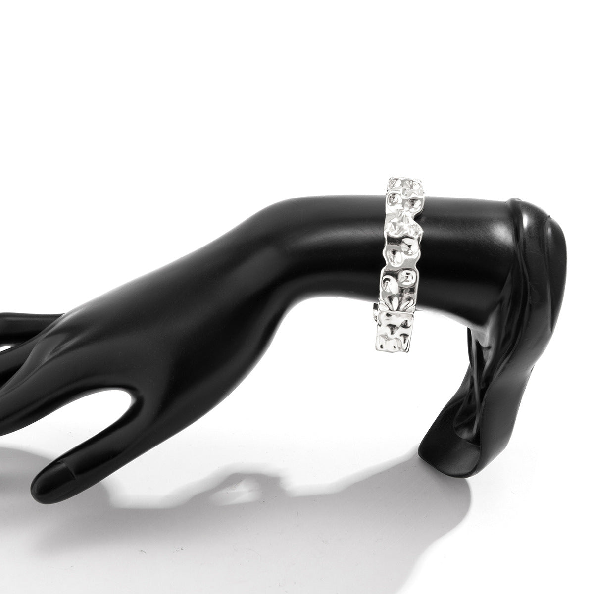 Design inspired liquid irregular lava bracelet, fashionable and niche texture, pleated and open mouth bracelet for women