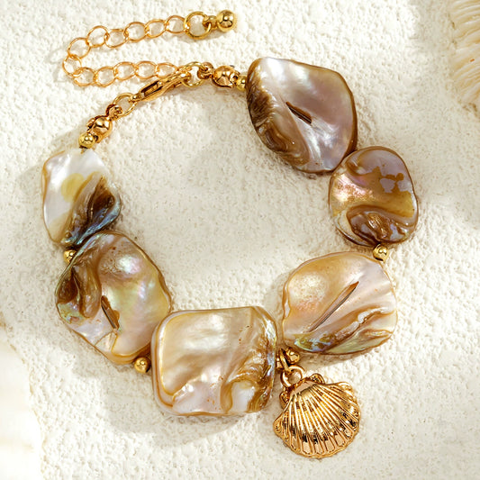 Beach vacation shell collarbone chain ocean wind starfish versatile set bracelet