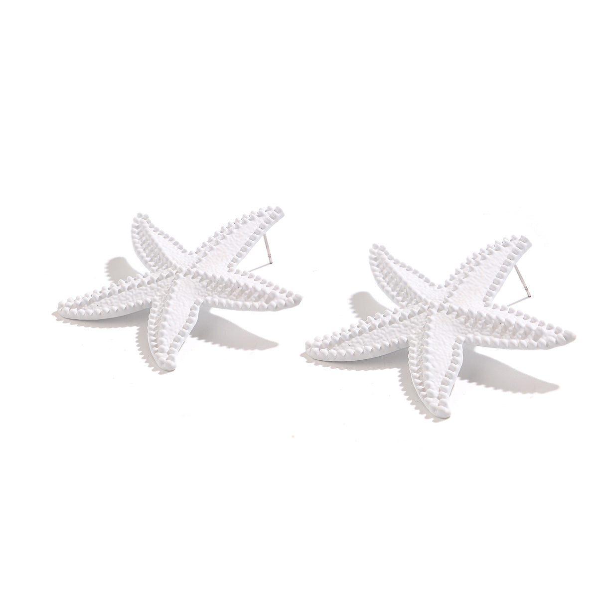 Minimalist and exaggerated earrings with female personality, three-dimensional sea beach vacation earrings
