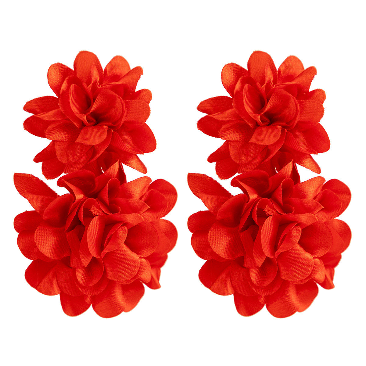 Colorful tassel flower single ear clip elf without ear hole flower simple ear hook earring