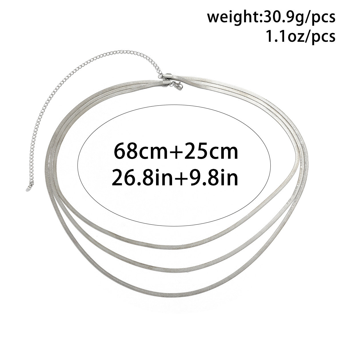 Minimally designed double layered snake bone chain, women's body chain, vacation style metal cross, tassel waist chain