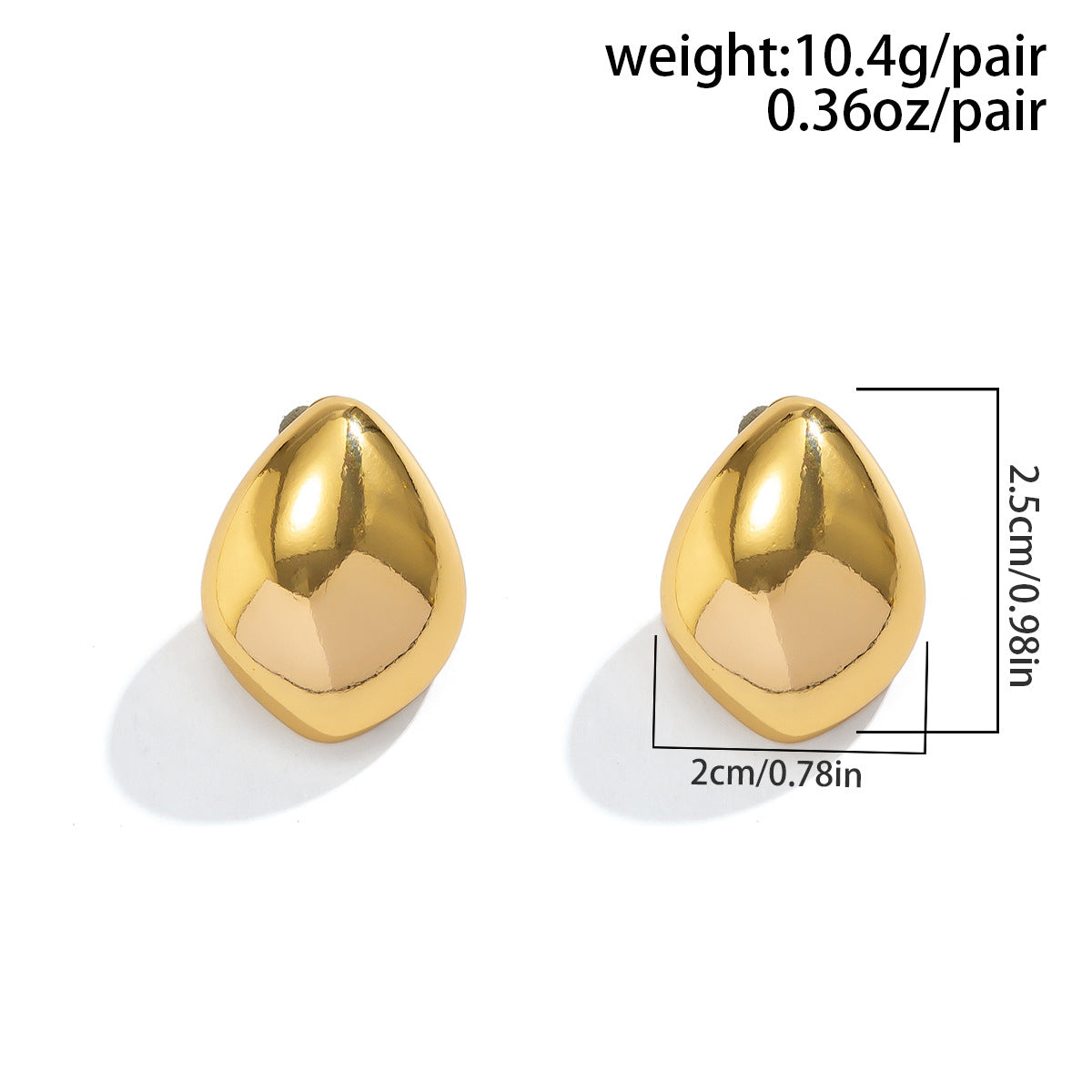Exaggerated punk metal earrings, personalized niche earrings, trendy hip-hop fashion earrings
