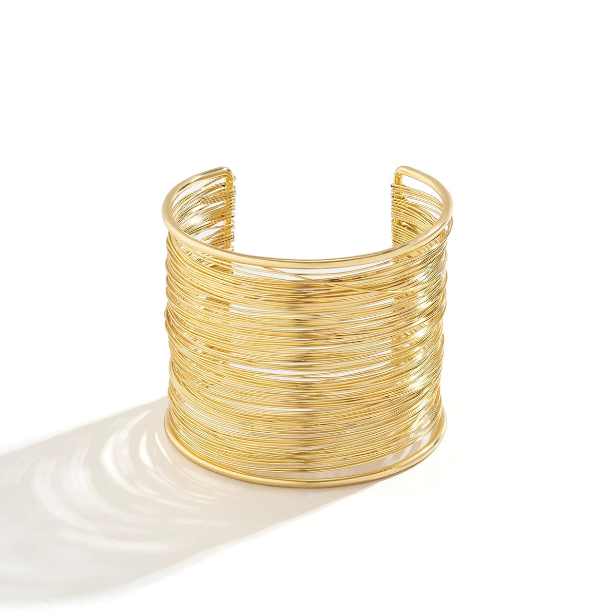 Metallic brushed open women's electroplated bracelet with personalized sweet and cool style, simple bracelet