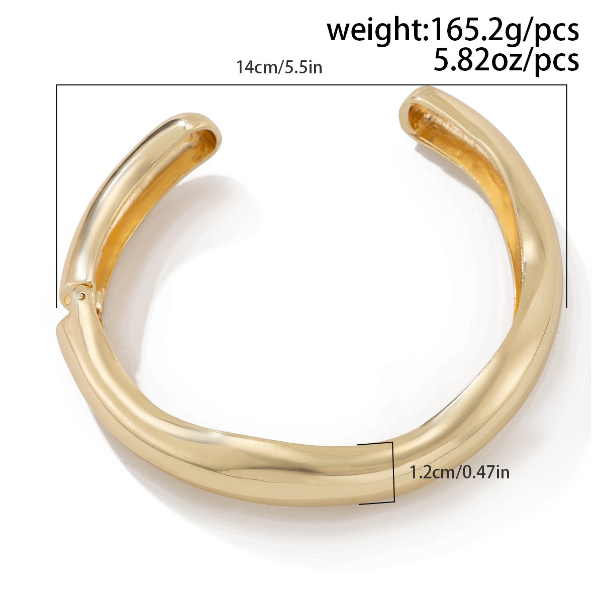 Design inspired liquid irregular lava bracelet, fashionable and niche texture, pleated and open mouth bracelet for women