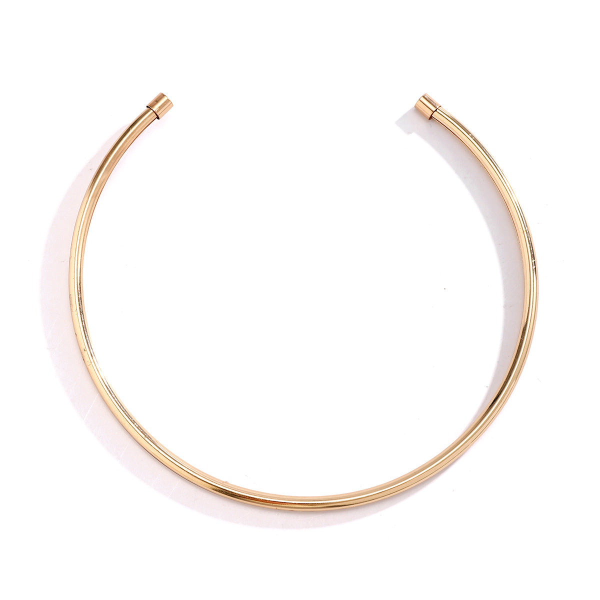 Punk smooth circular ring cool style collar collarbone chain niche minimalist choker necklace