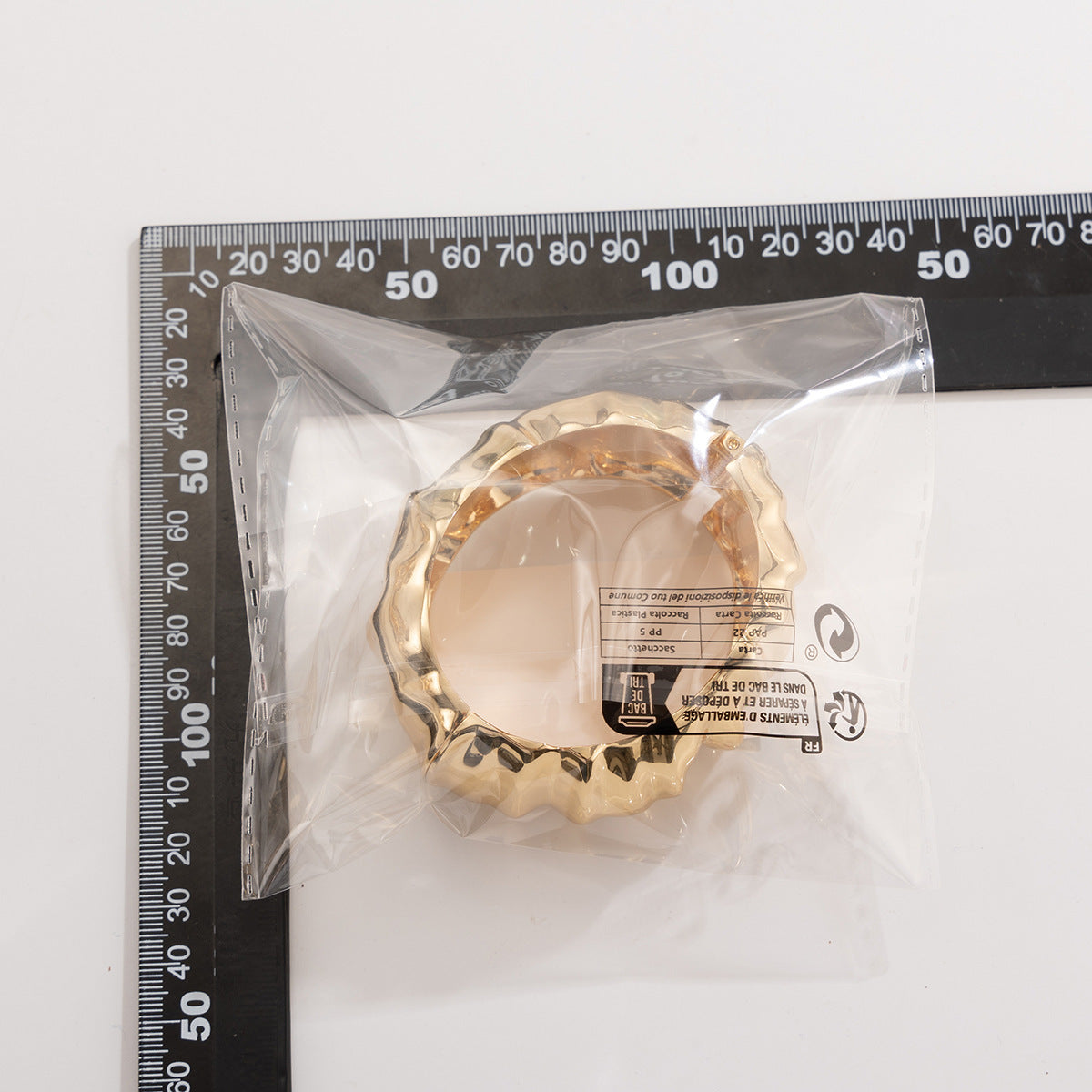 Exaggerated large water droplet metal smooth mirror hugging open bracelet ins cool wind bracelet