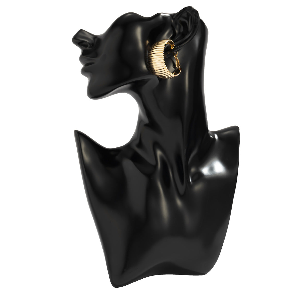 Exaggerated punk metal earrings, personalized niche earrings, trendy hip-hop fashion earrings
