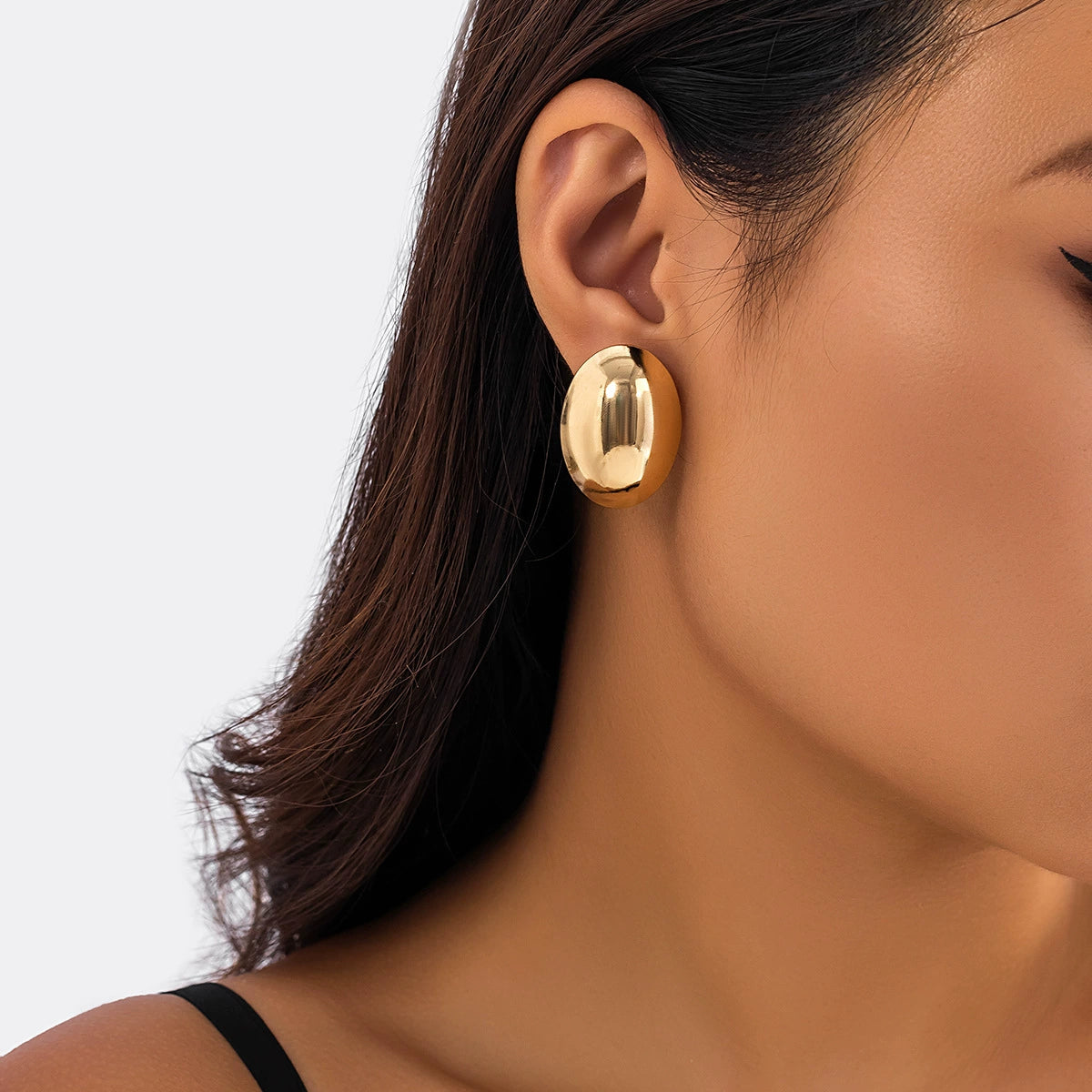 Exaggerated Waterdrop Punk Metal Earrings for Women, Sun, Niche Water Diamond Earrings