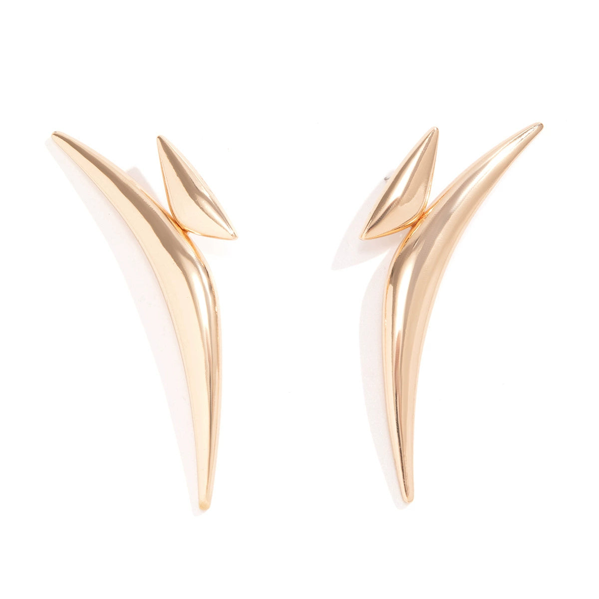 Exaggerated geometric triangle bend personalized earrings, cross-border hot selling, simple design, sharp corner earring accessories