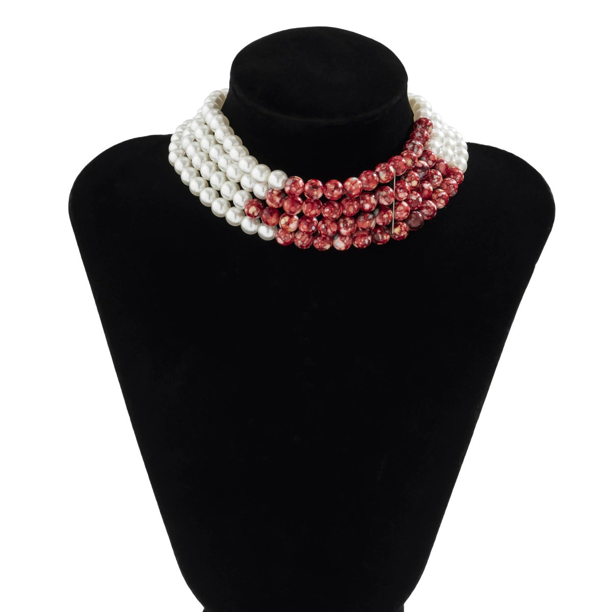 Sweet and Cool Gothic Blood Drop Tassel Collar Necklace Halloween Personalized Bead Choker