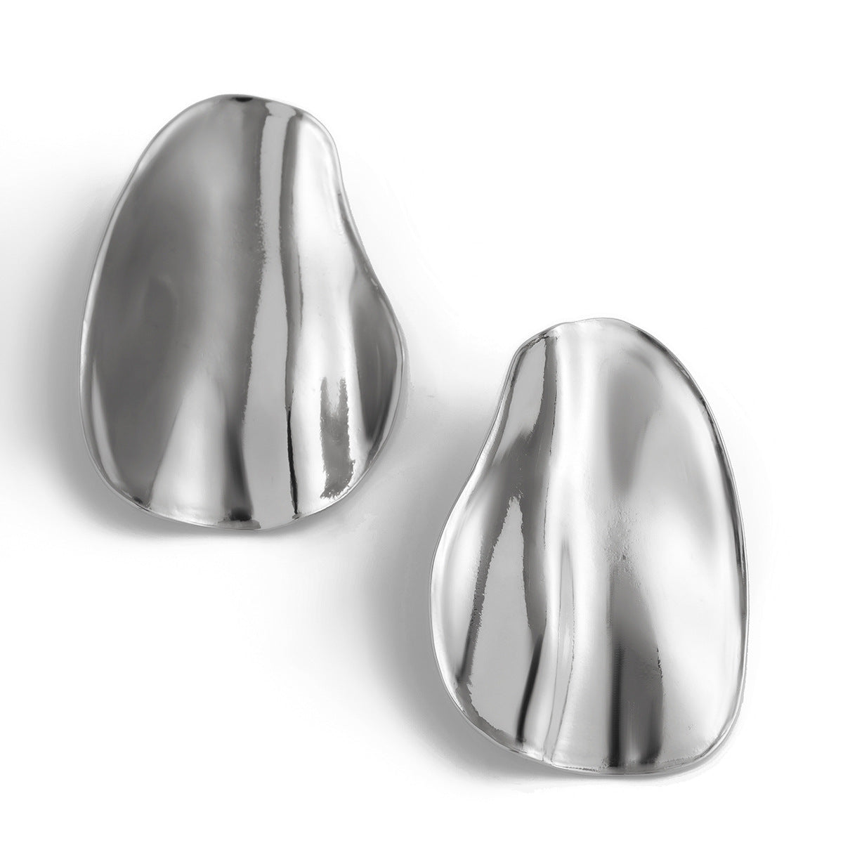 Ins personalized pleated hollow peach heart earrings with diverse combinations of sunflower alloy earrings